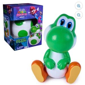 Super Mario Galaxy Movie Hatchin' Yoshi Hatching Egg Action Figure - Brand New